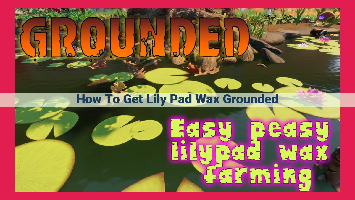 how to get lily pad wax grounded