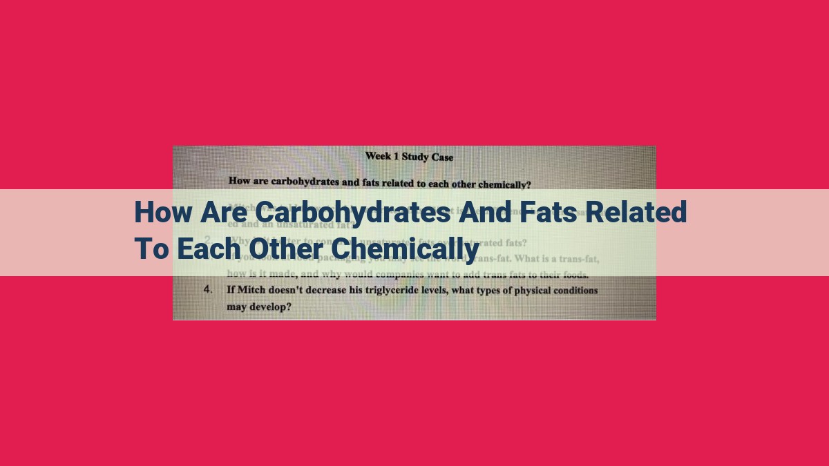 how are carbohydrates and fats related to each other chemically