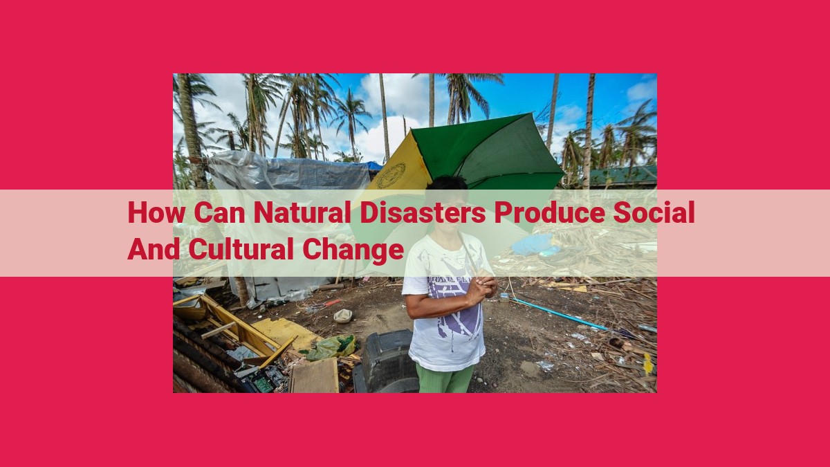 how can natural disasters produce social and cultural change