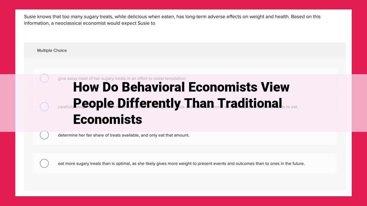 how do behavioral economists view people differently than traditional economists