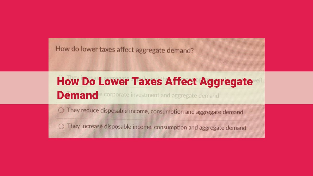 how do lower taxes affect aggregate demand