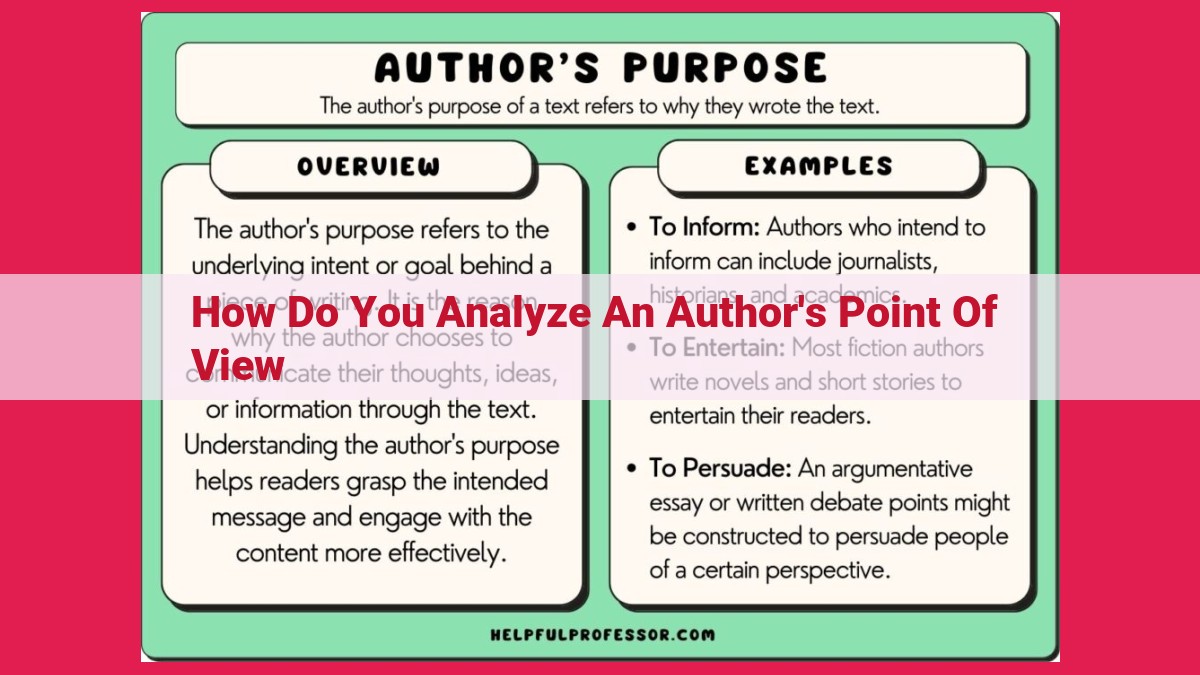 how do you analyze an author's point of view