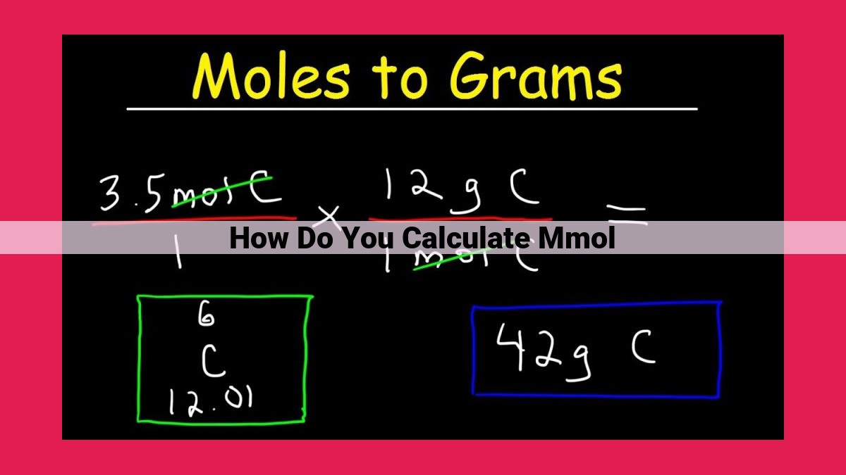 how do you calculate mmol