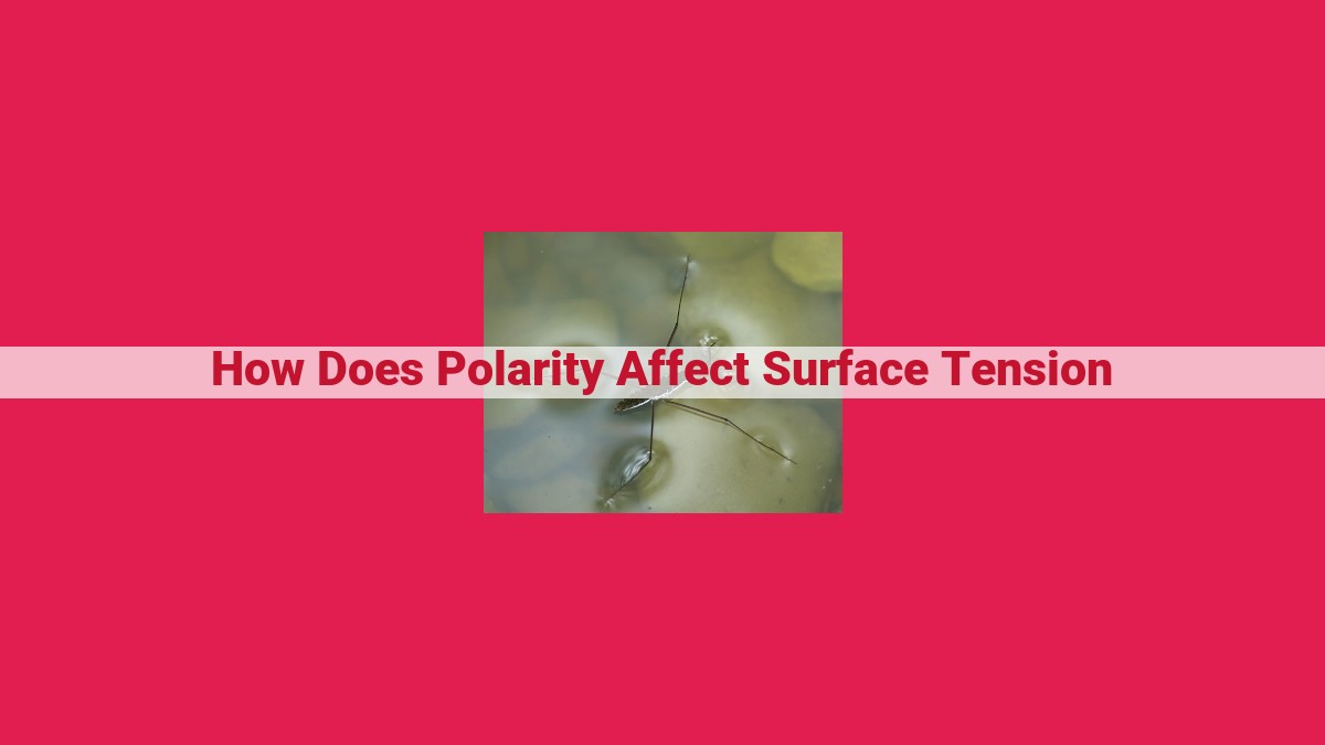 how does polarity affect surface tension