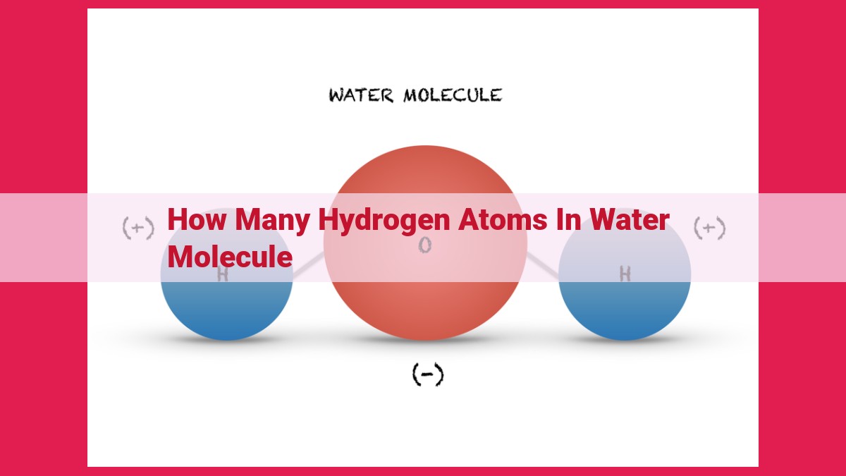 how many hydrogen atoms in water molecule