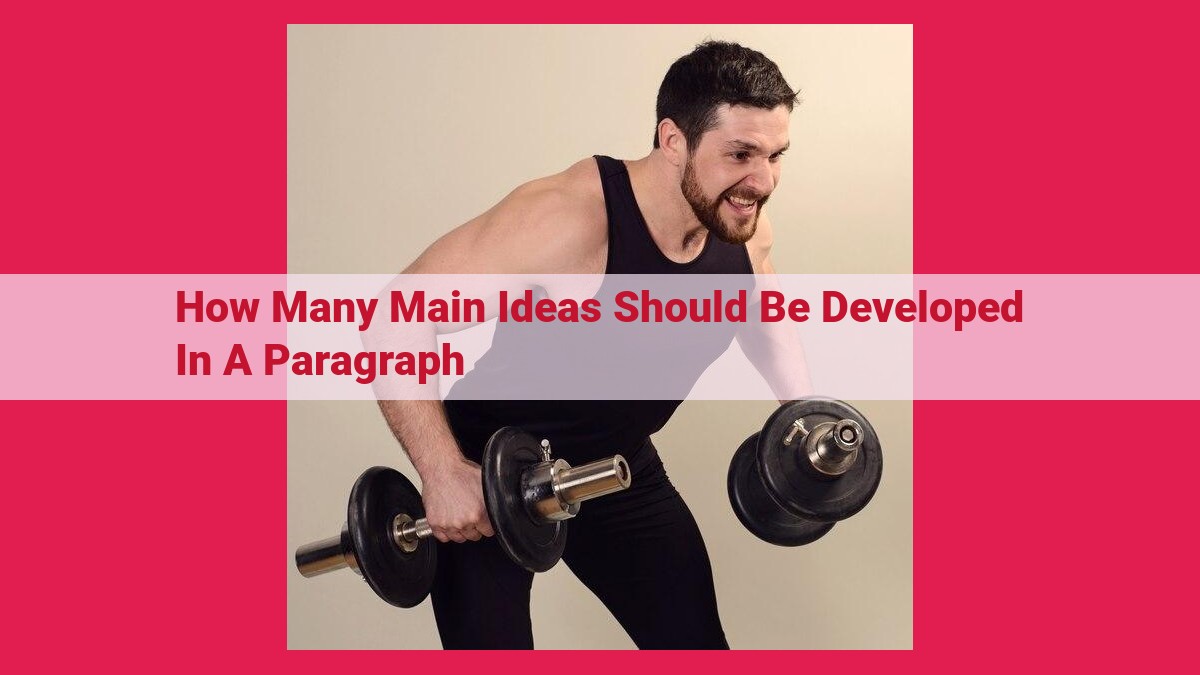 how many main ideas should be developed in a paragraph