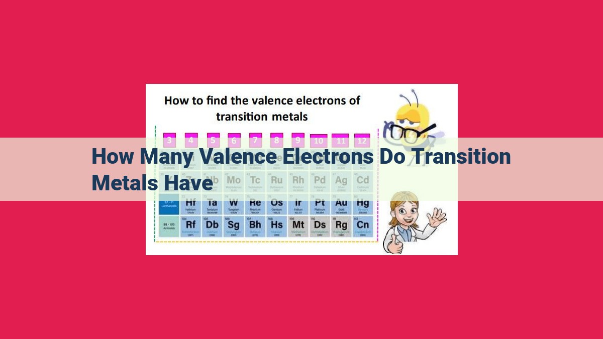 how many valence electrons do transition metals have