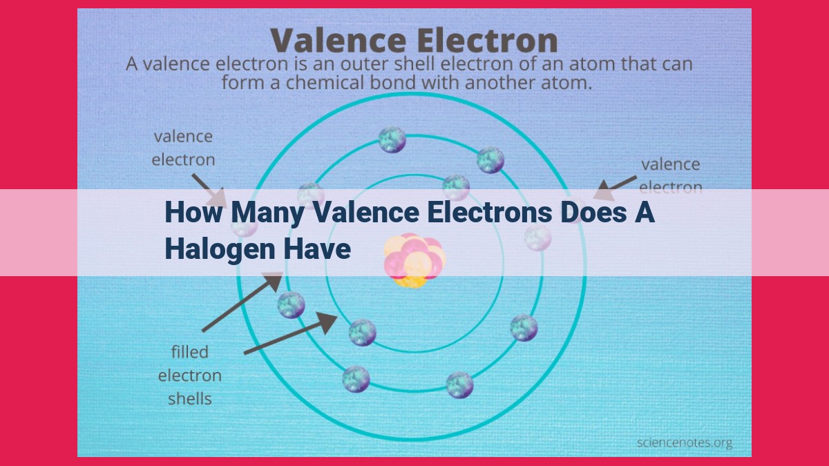 how many valence electrons does a halogen have