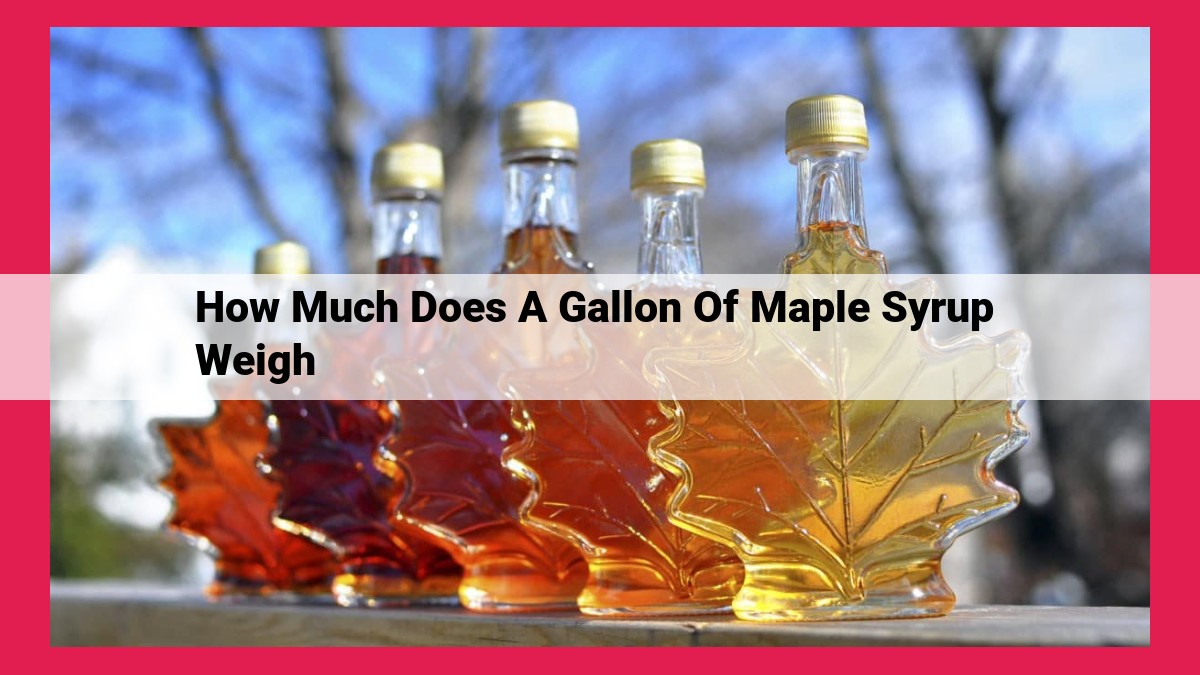 how much does a gallon of maple syrup weigh