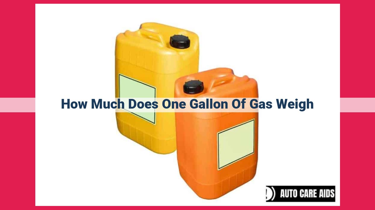 how much does one gallon of gas weigh