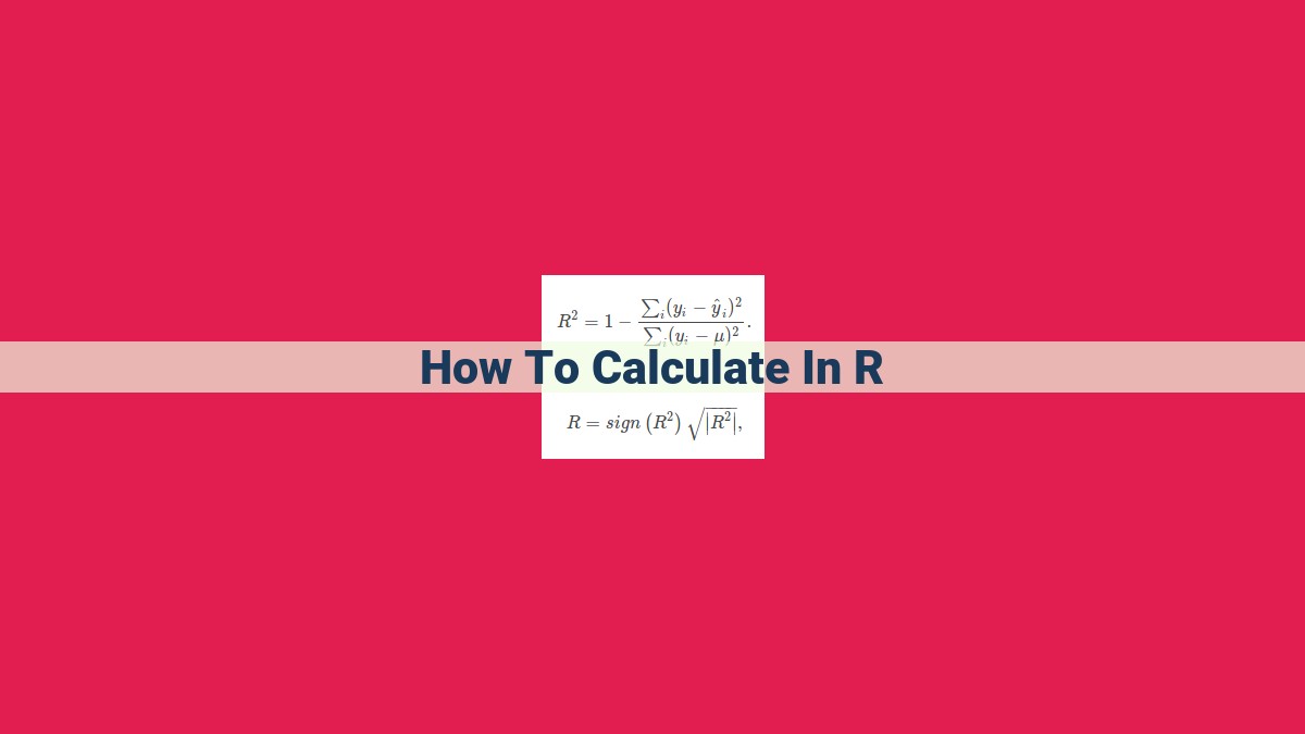 how to calculate in r