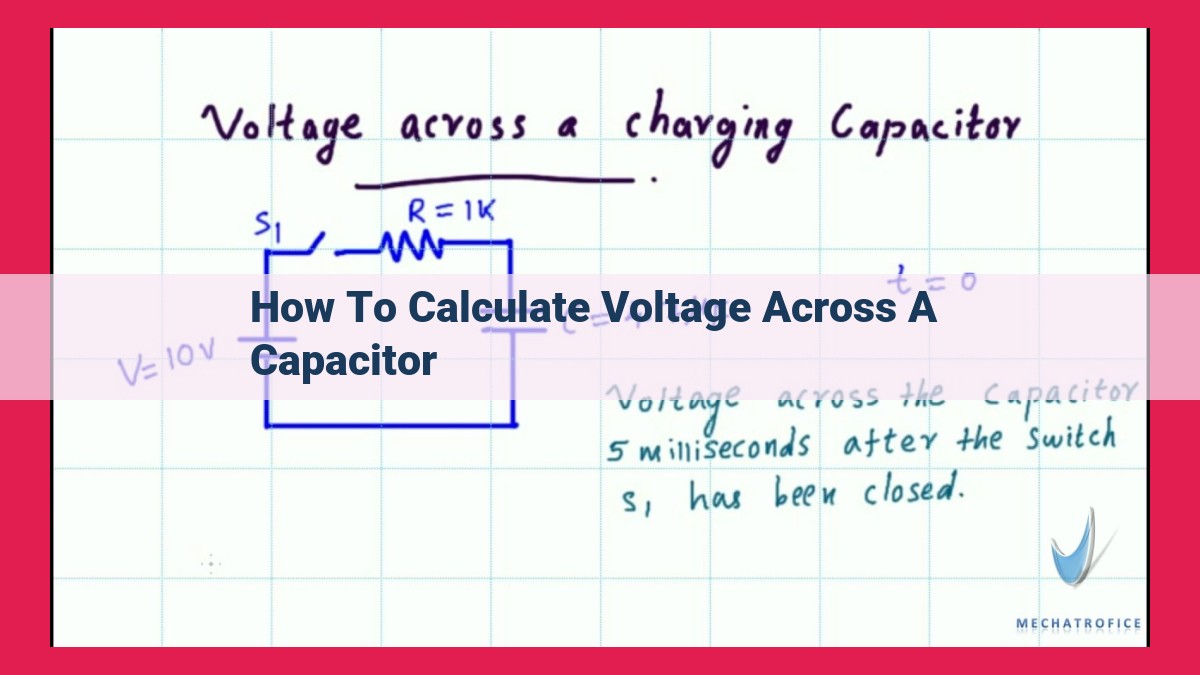 how to calculate voltage across a capacitor