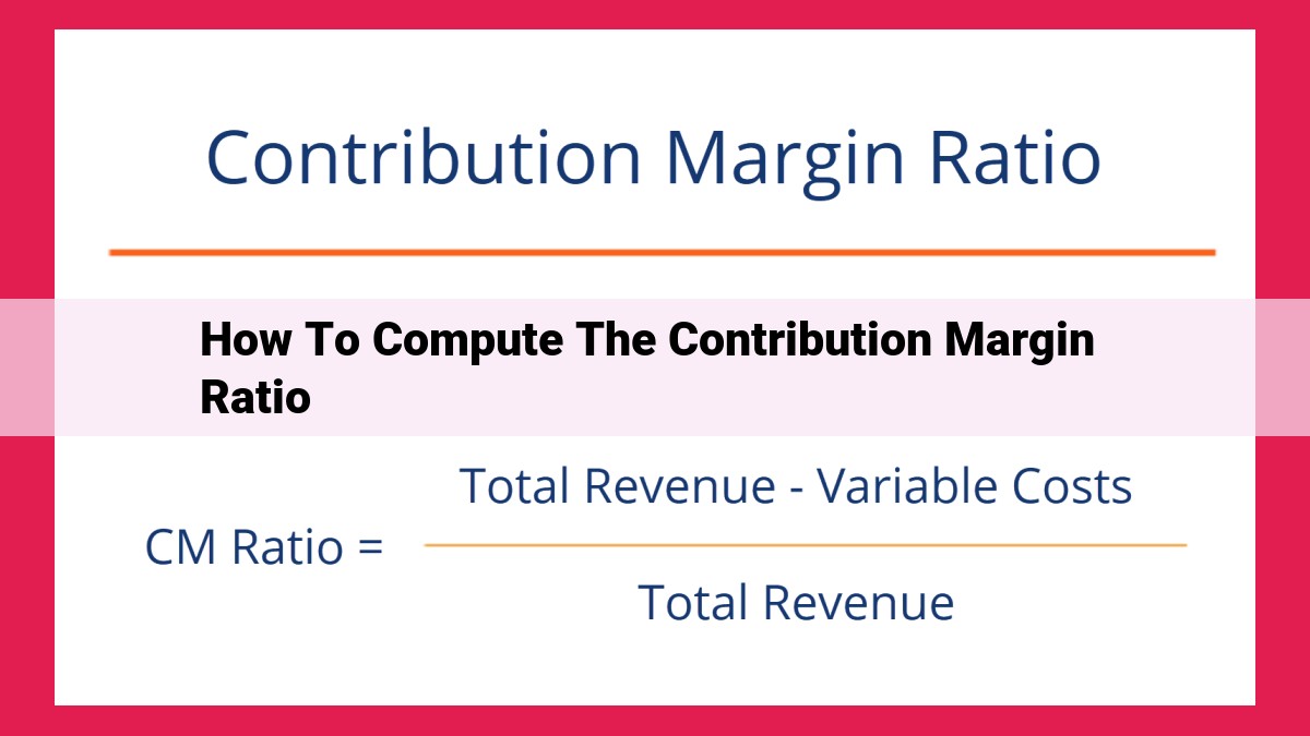 how to compute the contribution margin ratio