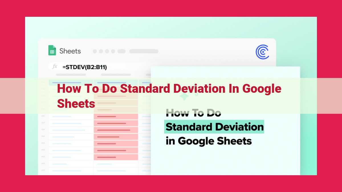 how to do standard deviation in google sheets