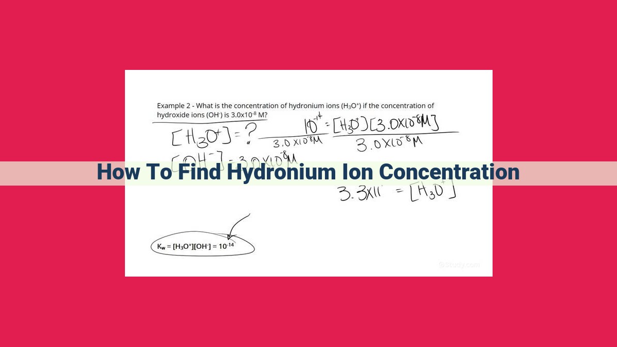 how to find hydronium ion concentration