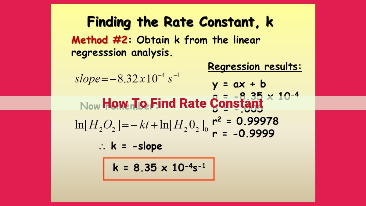 how to find rate constant