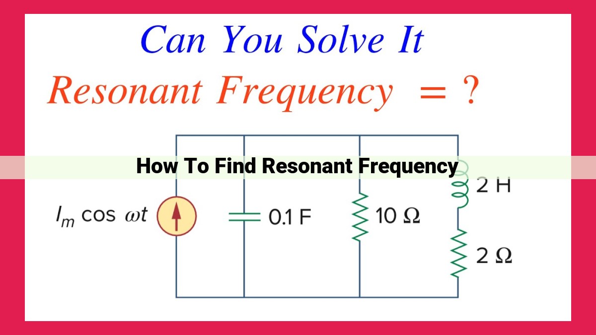 how to find resonant frequency