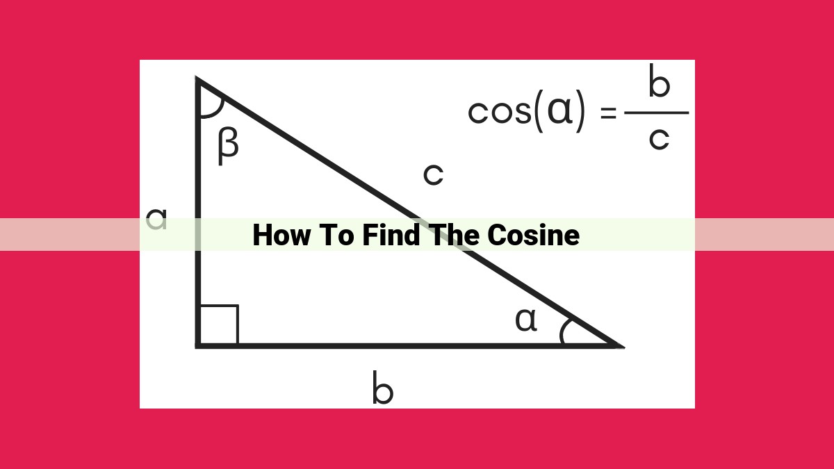 how to find the cosine