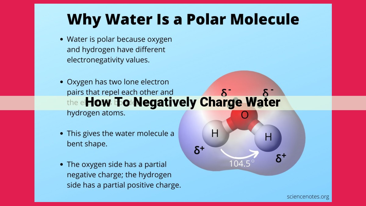 how to negatively charge water