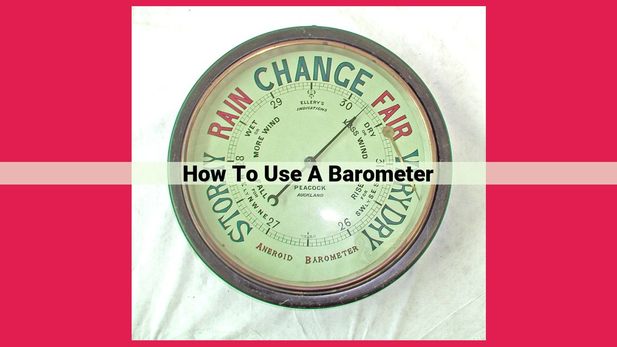 how to use a barometer