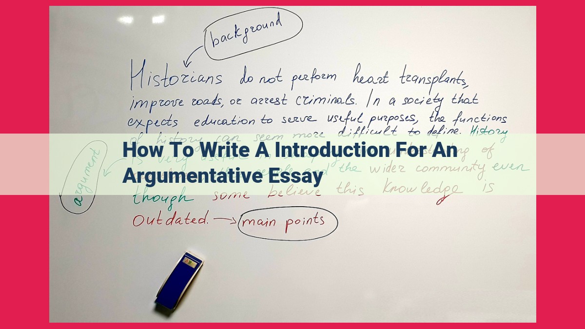 how to write a introduction for an argumentative essay