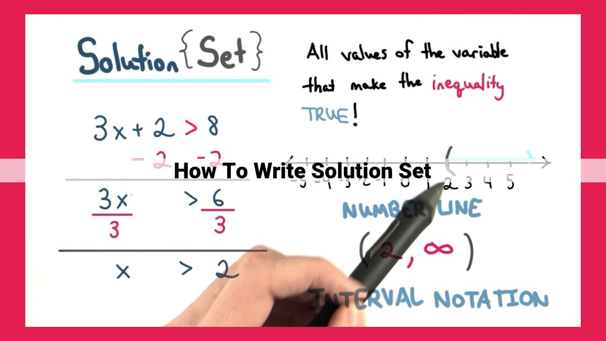 how to write solution set