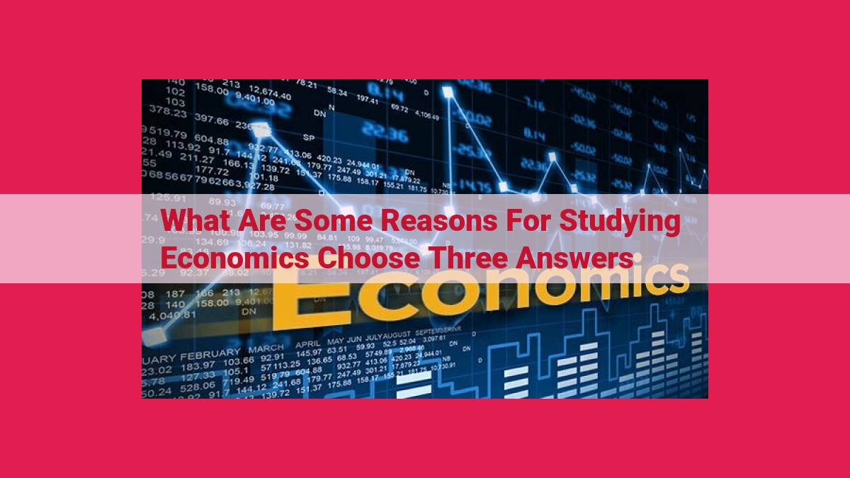 what are some reasons for studying economics choose three answers