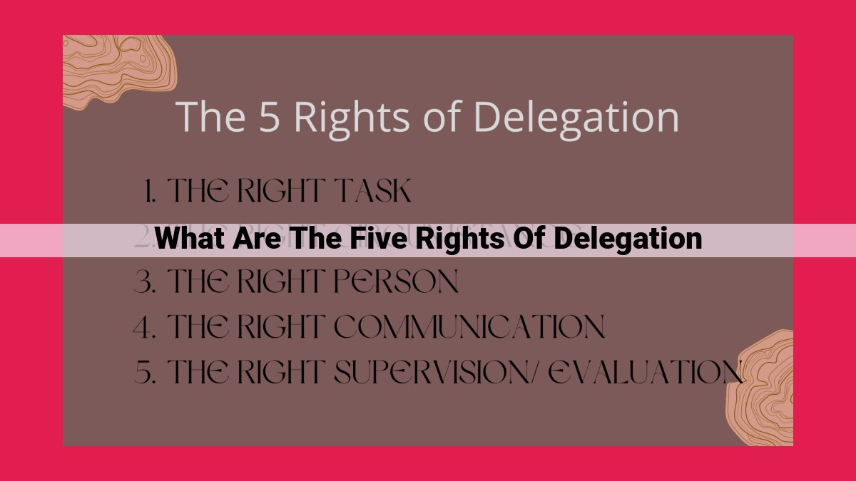 what are the five rights of delegation