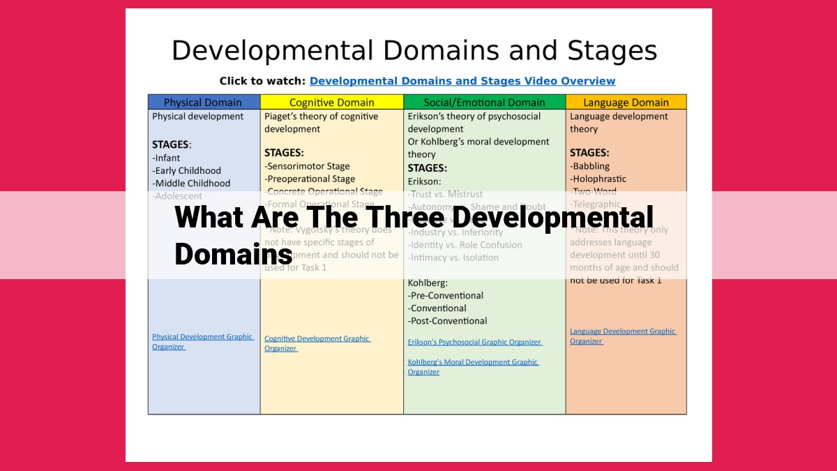 what are the three developmental domains