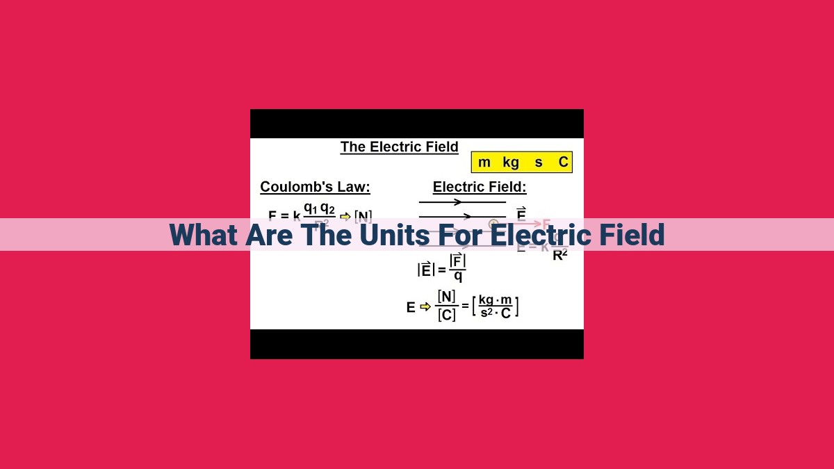 what are the units for electric field