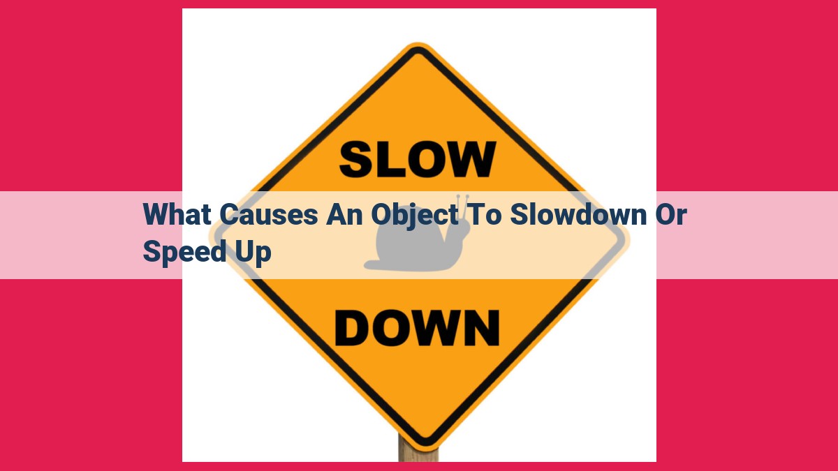 what causes an object to slowdown or speed up