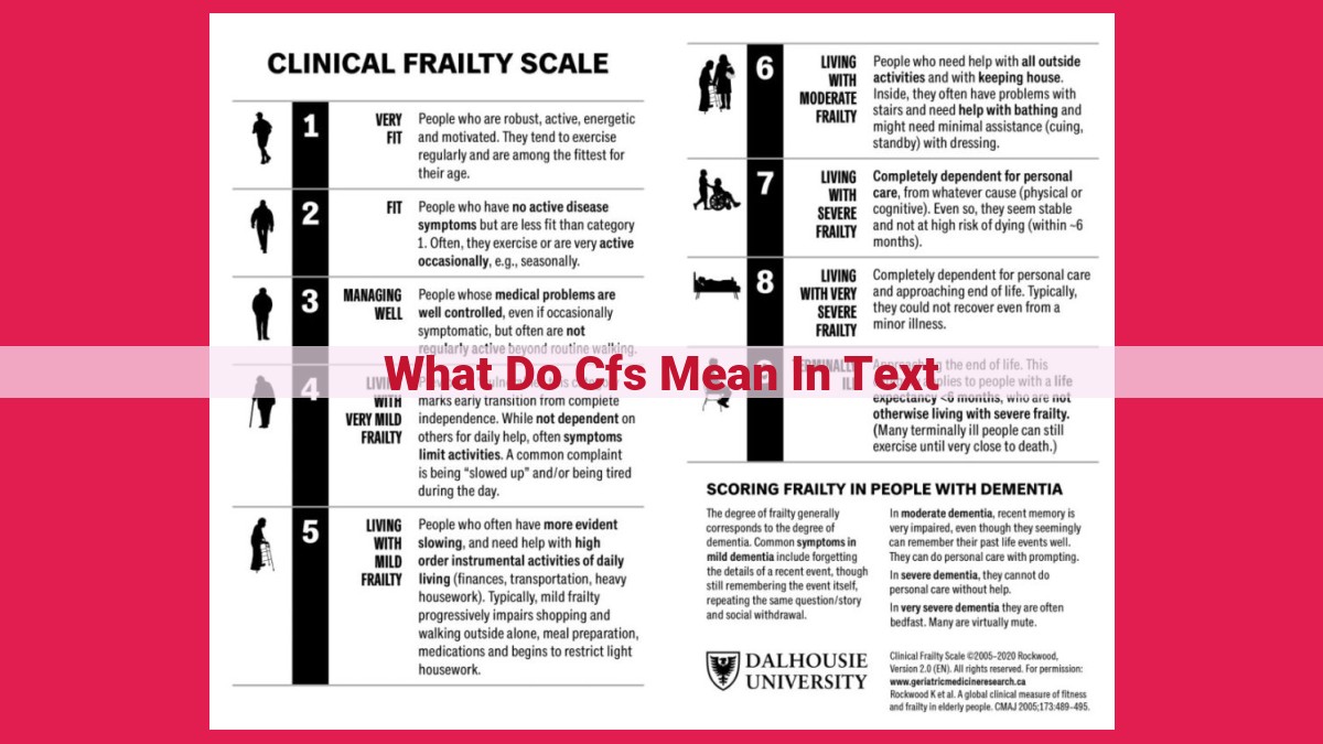 what do cfs mean in text