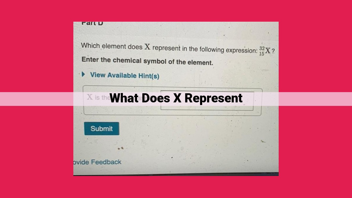 what does x represent