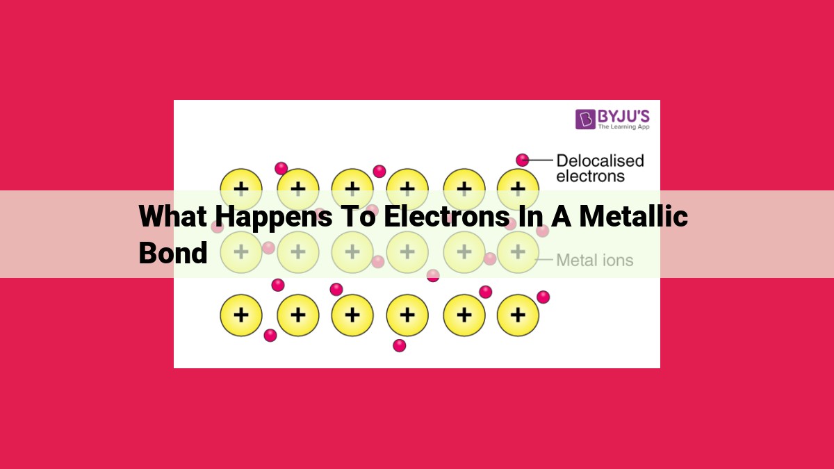 what happens to electrons in a metallic bond