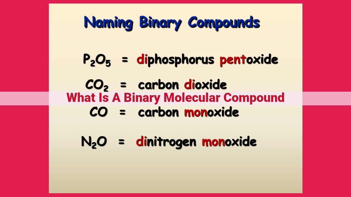 what is a binary molecular compound