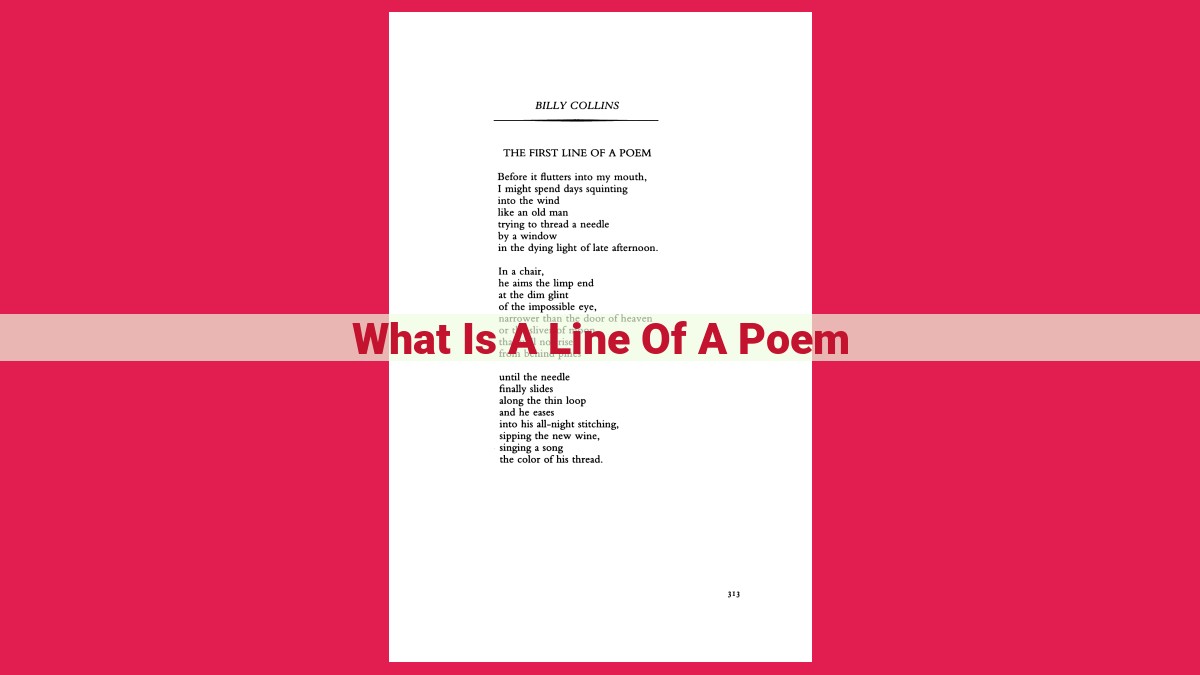 what is a line of a poem