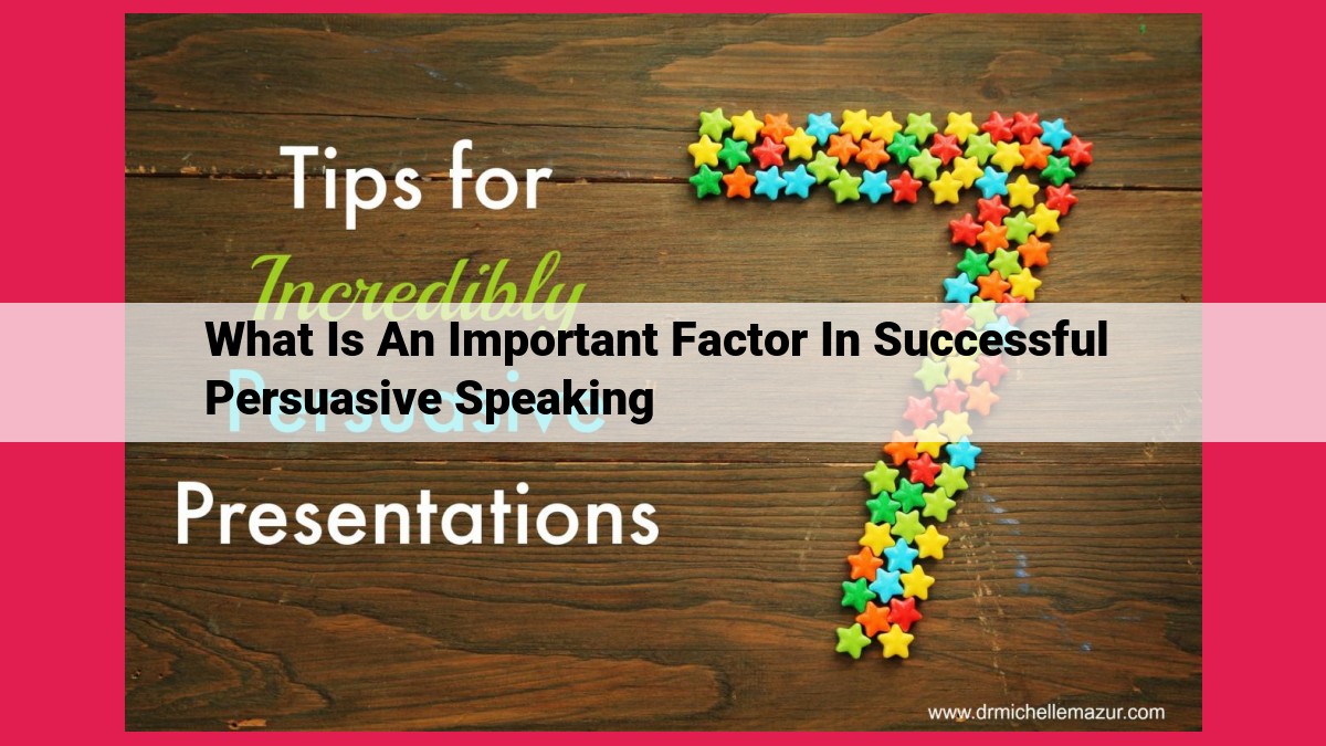 what is an important factor in successful persuasive speaking