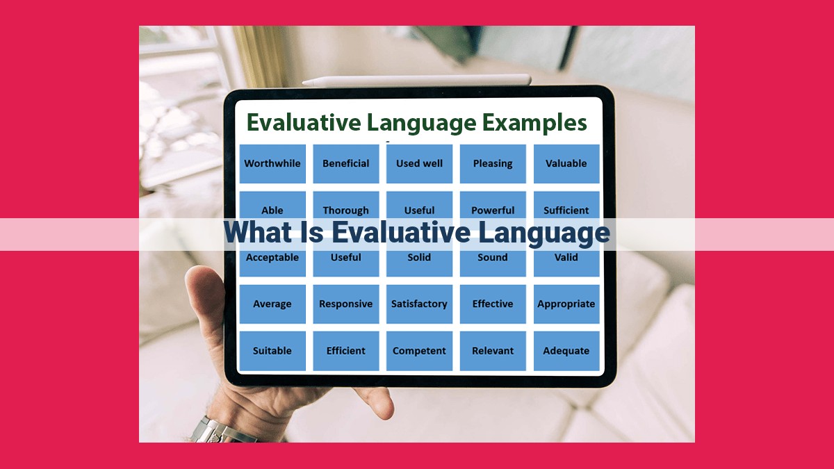 what is evaluative language