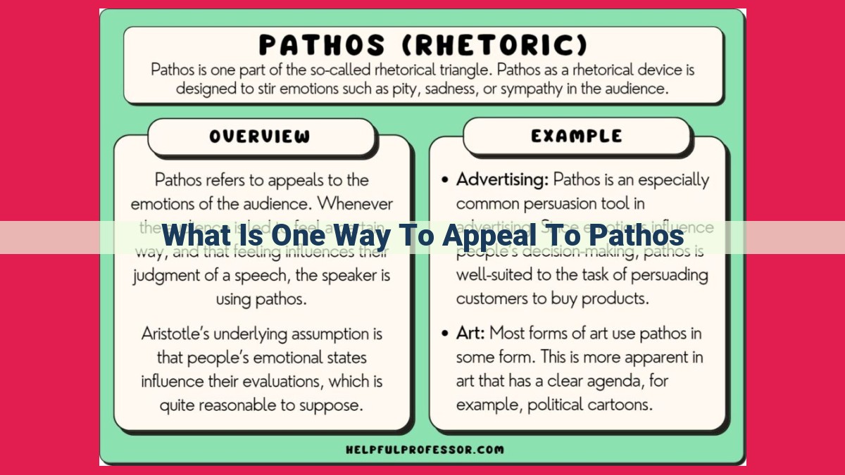 what is one way to appeal to pathos