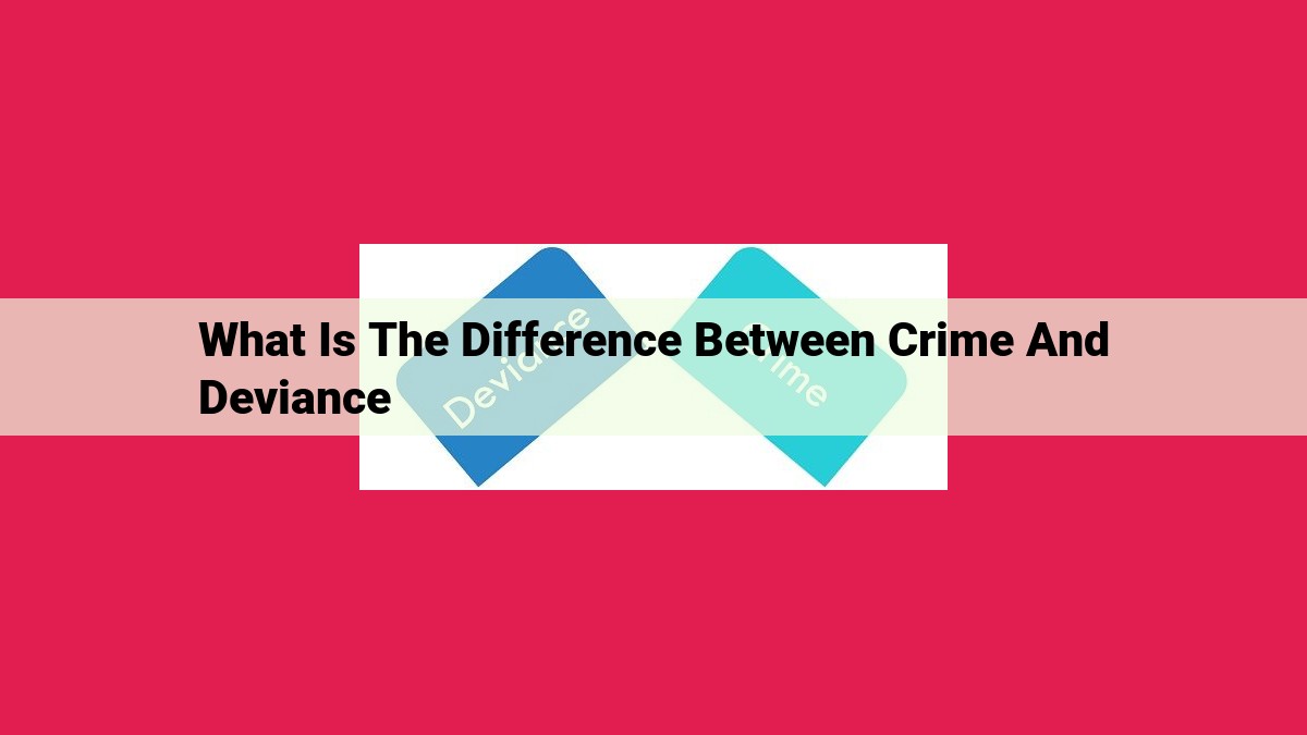 what is the difference between crime and deviance