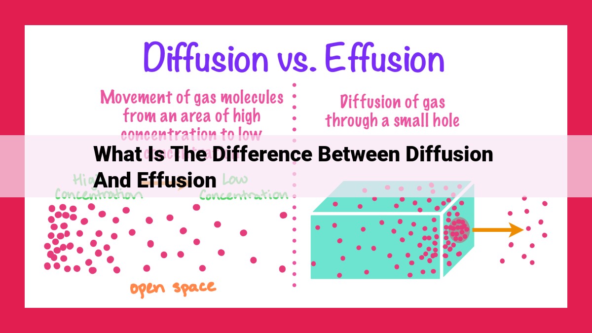 what is the difference between diffusion and effusion