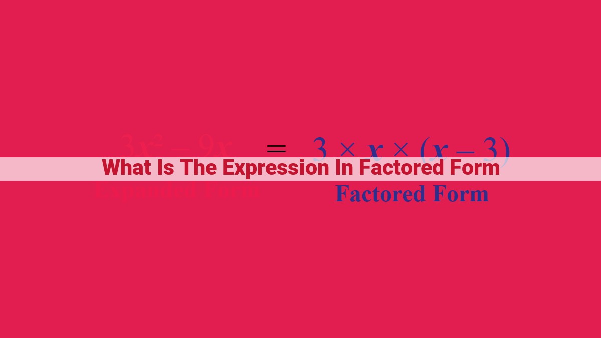 what is the expression in factored form