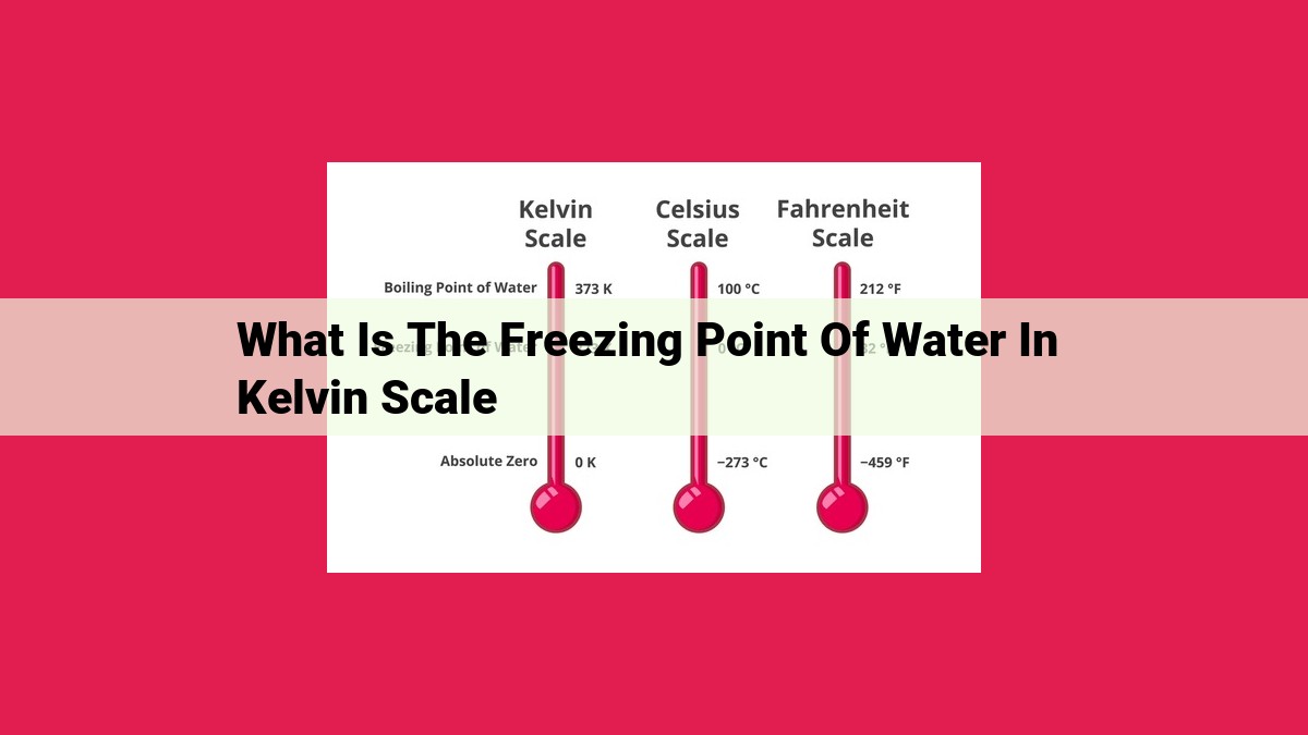 what is the freezing point of water in kelvin scale