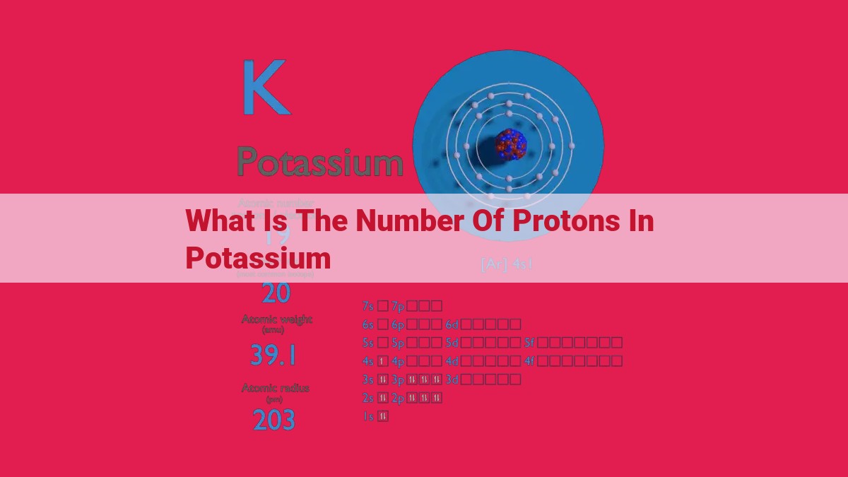 what is the number of protons in potassium