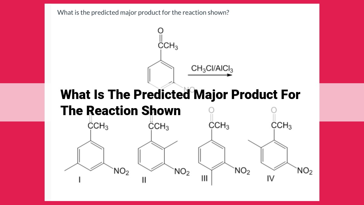 what is the predicted major product for the reaction shown