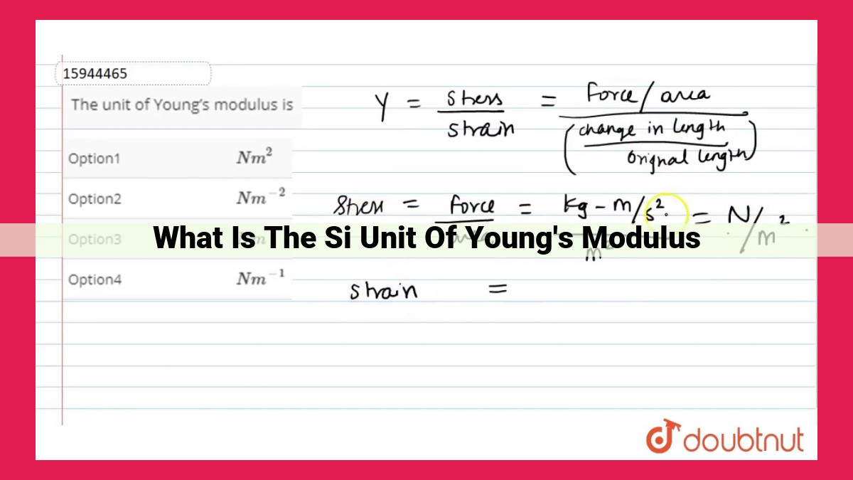 what is the si unit of young's modulus