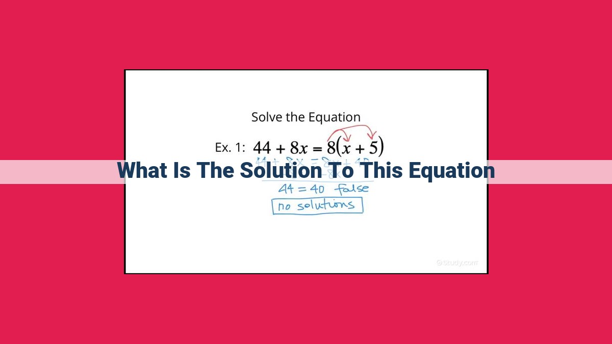 what is the solution to this equation