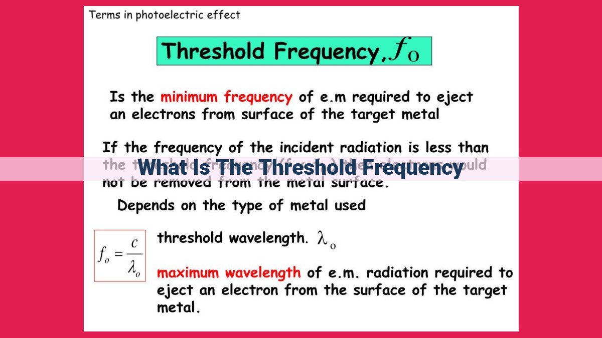 what is the threshold frequency