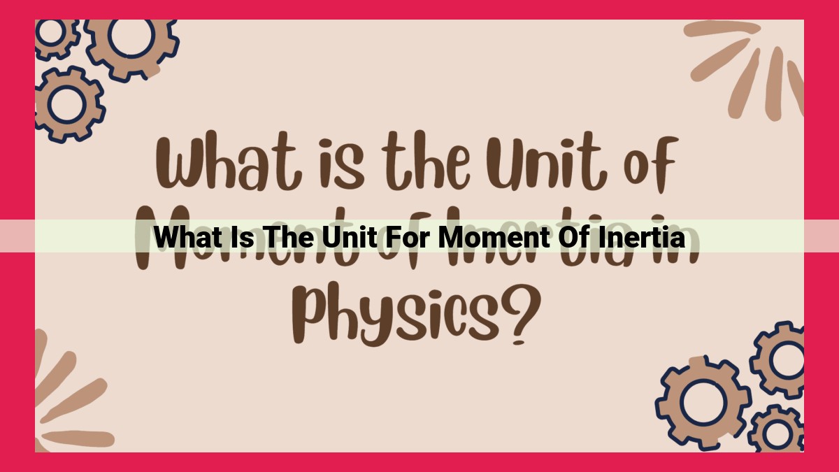 what is the unit for moment of inertia