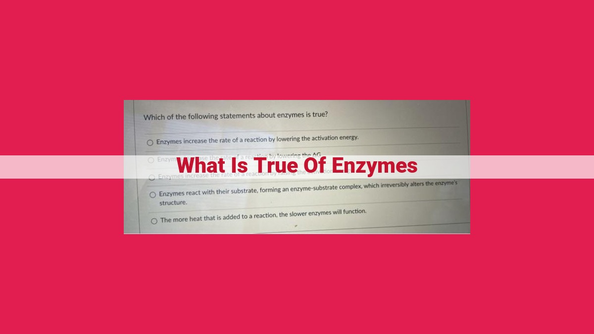 what is true of enzymes